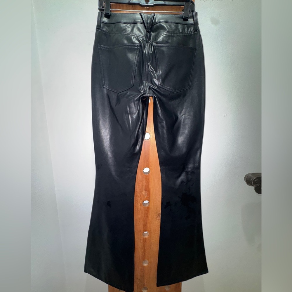Veronica Beard High-Rise Stretch Vegan Leather Beverly Pant in Black - Picture 7 of 16
